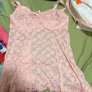 NWT torrid Pink lace babydoll lace size 2